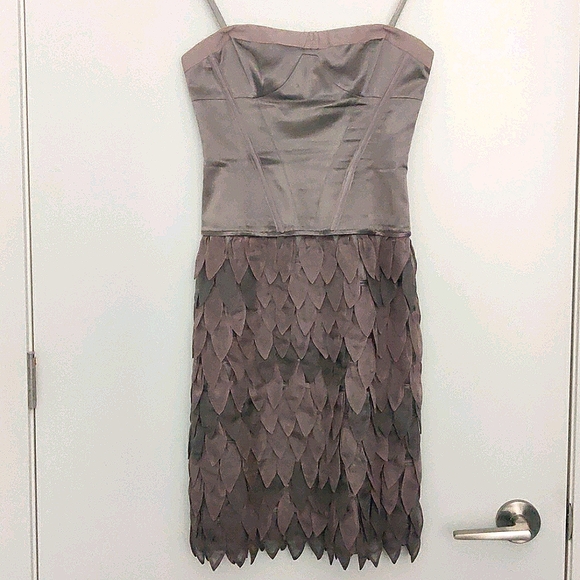 BCBG Runway Satin Corset Organza Petals Dress - Picture 2 of 8